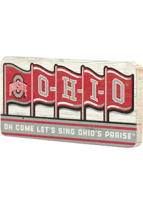 Ohio State Buckeyes Flag Magnet