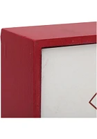 Iowa State Cyclones Wood Block Framed Sign - White