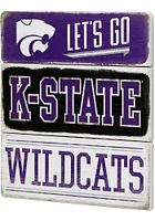 K-State Wildcats Planked Sign - Purple