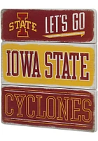 Iowa State Cyclones Planked Sign - Red