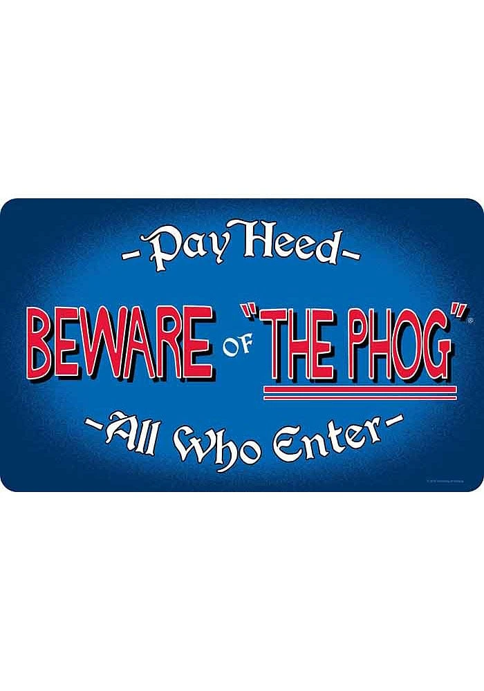 Kansas Jayhawks 28x17 Beware of the Phog Door Mat
