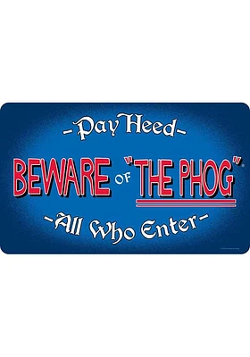 Kansas Jayhawks 28x17 Beware of the Phog Door Mat