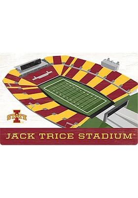 Iowa State Cyclones Jack Trice Wood Magnet