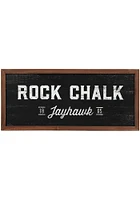 Kansas Jayhawks 23.5x10.5 Rock Chalk Wood Sign