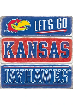 Kansas Jayhawks Wood Plank Magnet