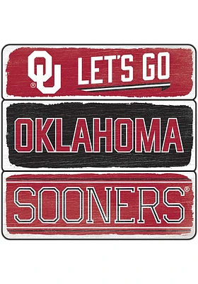 Oklahoma Sooners Wood Plank Magnet