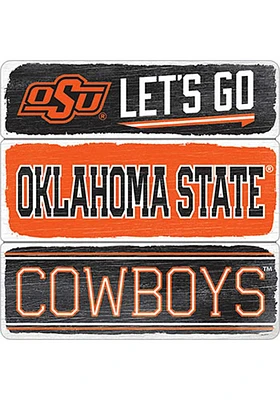 Oklahoma State Cowboys Wood Plank Magnet
