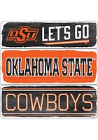 Oklahoma State Cowboys Wood Plank Magnet