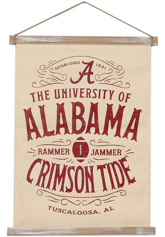 Alabama Crimson Tide 18x24 Canvas Banner Wall Art