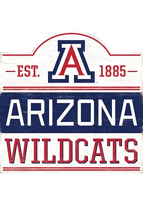 Arizona Wildcats 14x14 Bump Planked Wood Sign