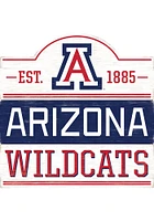 Arizona Wildcats 14x14 Bump Planked Wood Sign