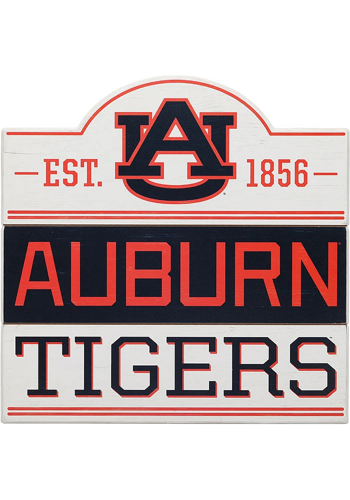 Auburn Tigers 14x14 Bump Planked Wood Sign