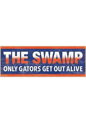 Florida Gators 28x10 The Swamp Slogan Wood Sign