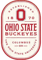 Ohio State Buckeyes Wood Rustic Oval Sign