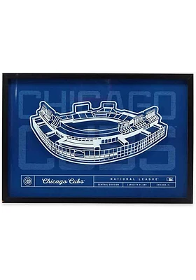 Chicago Cubs Glass Stadium Framed Posters