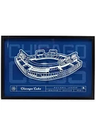 Chicago Cubs Glass Stadium Framed Posters