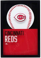 Cincinnati Reds Glass Logo Framed Posters