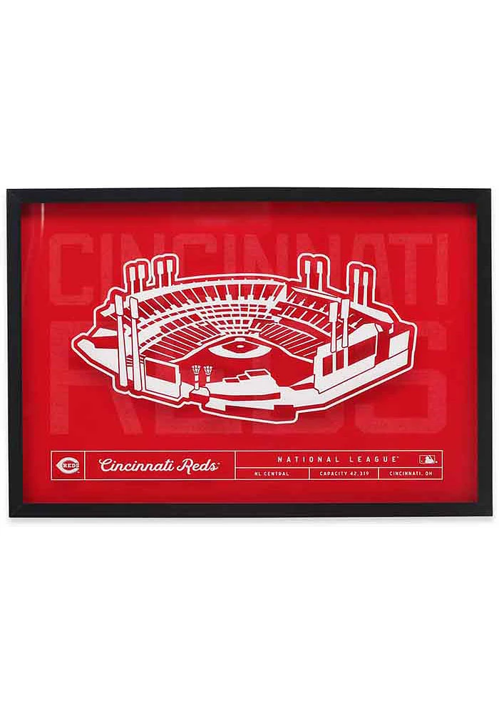 Cincinnati Reds Glass Stadium Framed Posters