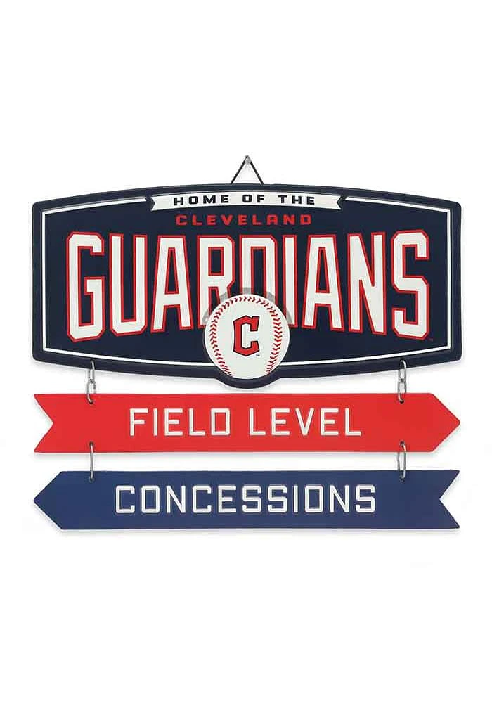 Cleveland Guardians Field Metal Sign - Blue
