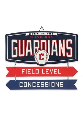 Cleveland Guardians Field Metal Sign - Blue