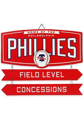 Philadelphia Phillies Field Metal Sign - Red