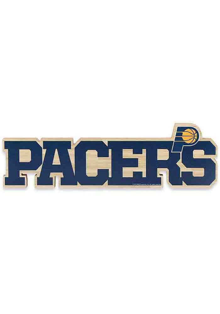 Indiana Pacers Wood Logo Sign - Blue