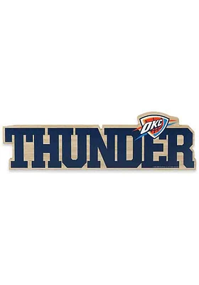 Oklahoma City Thunder Wood Logo Sign