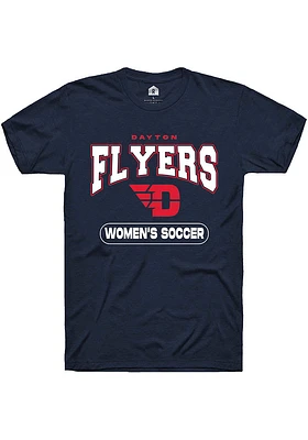 Rally Dayton Flyers Navy Blue Women's Soccer Short Sleeve T Shirt