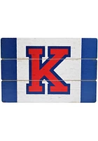 Kansas Jayhawks Gameday Flag Plank Sign - White