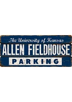 Kansas Jayhawks Allen Fieldhouse Parking Sign - Black