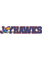 Kansas Jayhawks Die Cut Embossed Sign - Blue
