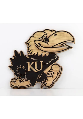 Kansas Jayhawks Rustic Die-Cut Sign - Brown