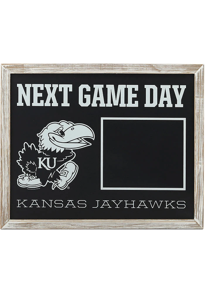 Kansas Jayhawks Framed Chalkboard Sign - Grey
