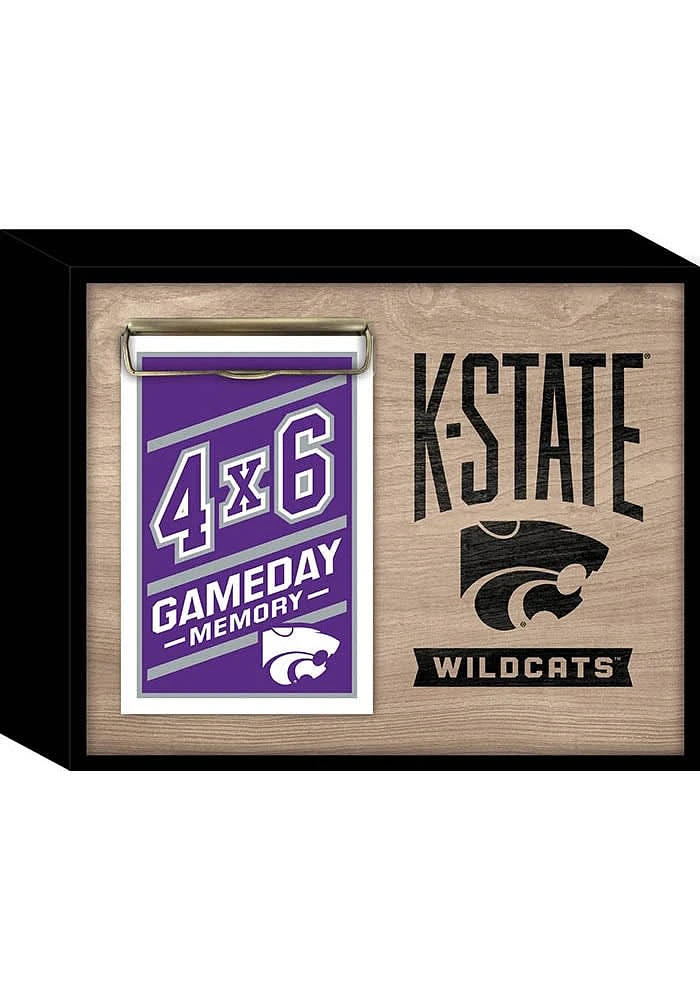 K-State Wildcats Deep Wood Photo Picture Frame - Brown