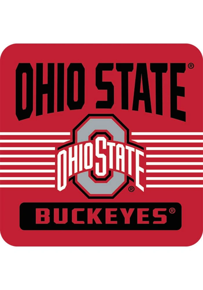 Ohio State Buckeyes Red Metal Design Magnet