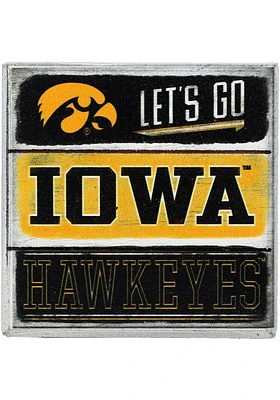Iowa Hawkeyes Wood Planked Magnet