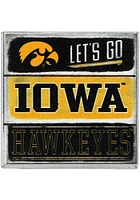 Iowa Hawkeyes Wood Planked Magnet