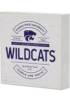 K-State Wildcats Deep Wood Block Sign - Purple