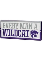 K-State Wildcats Every  Man Wood Sign - Purple