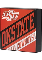 Oklahoma State Cowboys Deep Wood Block Sign