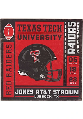 Texas Tech Red Raiders Deep Wood Block Sign