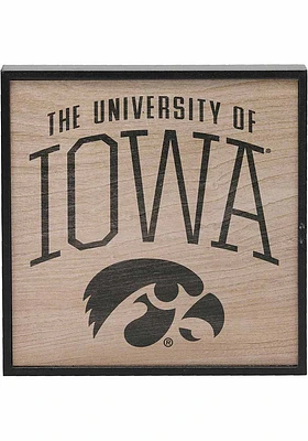Iowa Hawkeyes Deep Wood Block Sign