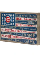 Chicago Cubs Flag Stretched Canvas Wall Art - Blue