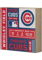 Chicago Cubs Deep Wood Block Sign