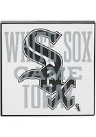 Chicago White Sox Deep Wood Block Sign - Black