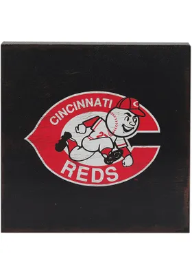 Cincinnati Reds Retro Deep Wood Block Sign