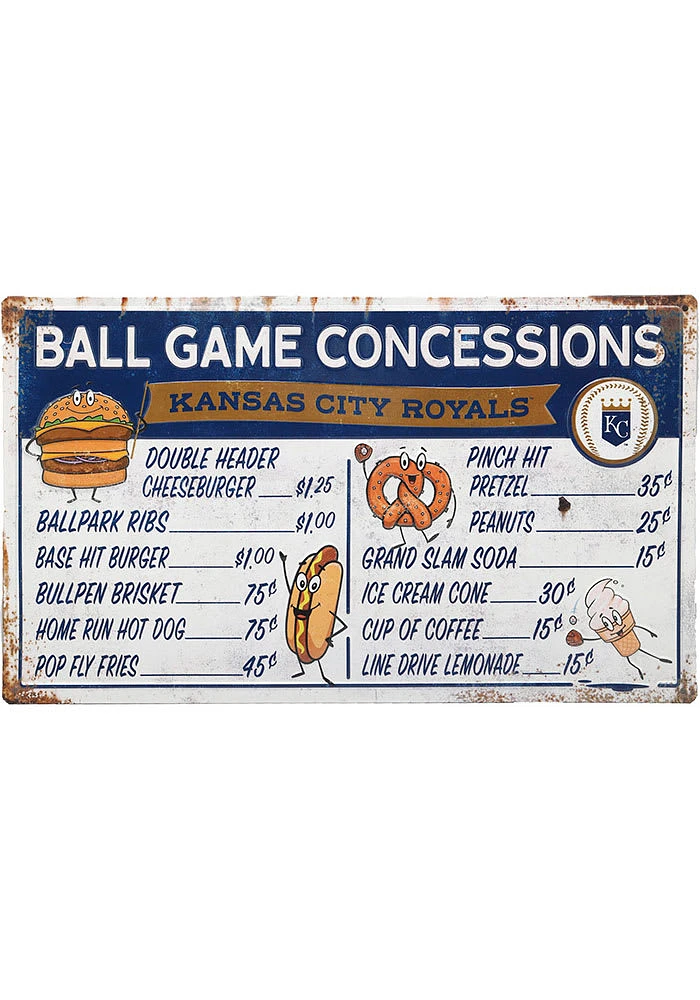 Kansas City Royals Concession Sign - Blue