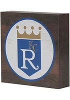 Kansas City Royals Deep Wood Block Sign - Blue