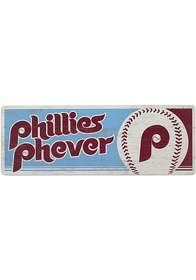 Philadelphia Phillies Traditons Wood Sign - Red