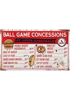 St Louis Cardinals Concession Sign - Red